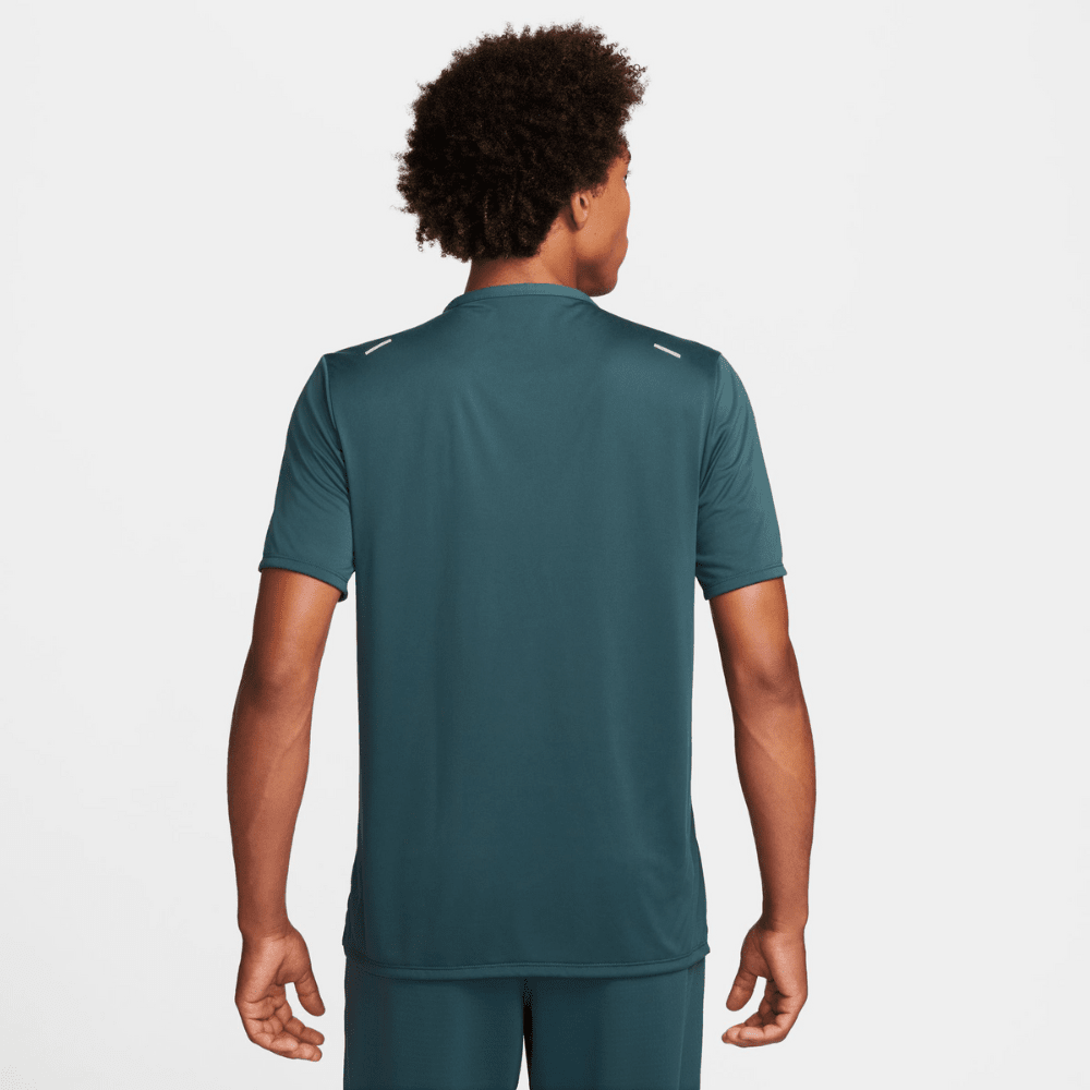 Nike Rise 365 Men's Dri-FIT Short-Sleeve Running Top Men's Top - BlackToe Running#colour_deep-jungle-reflective-silver