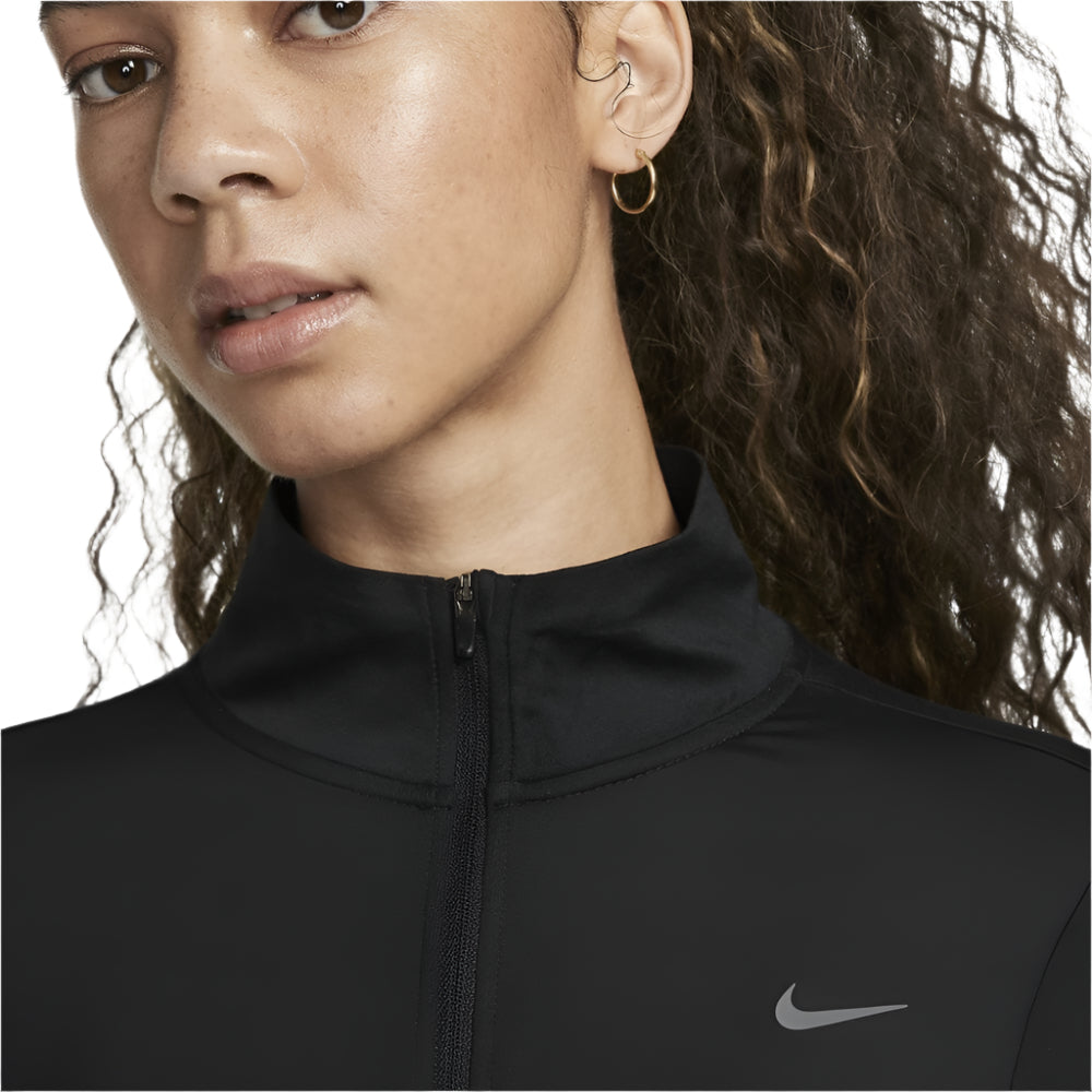 Nike Women's Dri-FIT Swift Element UV Half-ZIp - BlackToe Running
