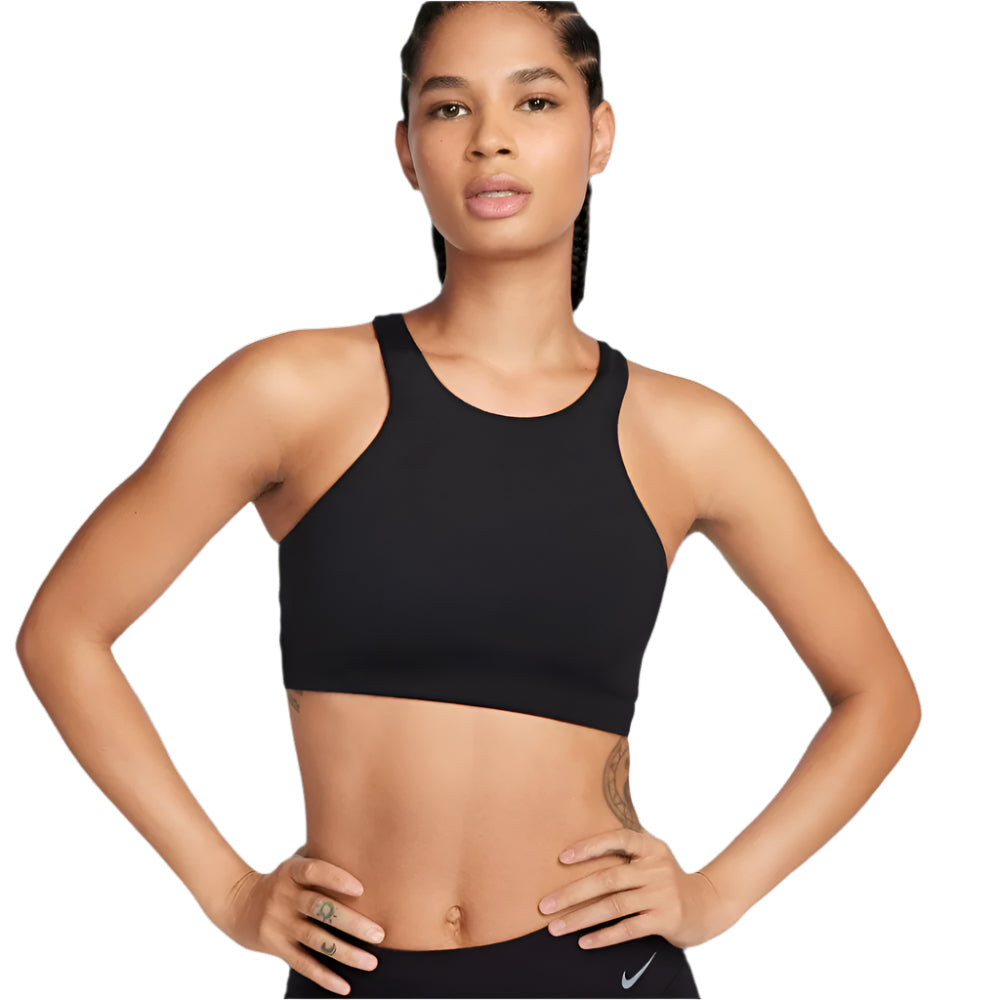 Nike Women's Medium-Support Lightly Lined Sports Bra - BlackToe Running#colour_black