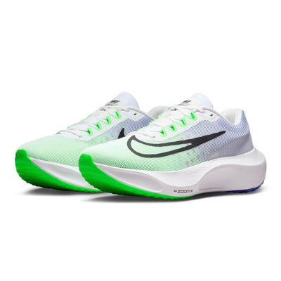 Nike Men's Zoom Fly 5 - BlackToe Running#colour_white-black-green-strike-racer-blue