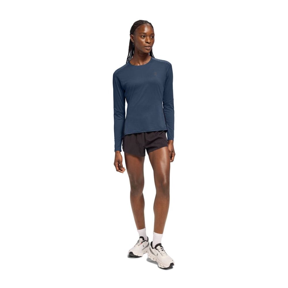 On Running Women's Performance Long-T - BlackToe Running#colour_denim-navy