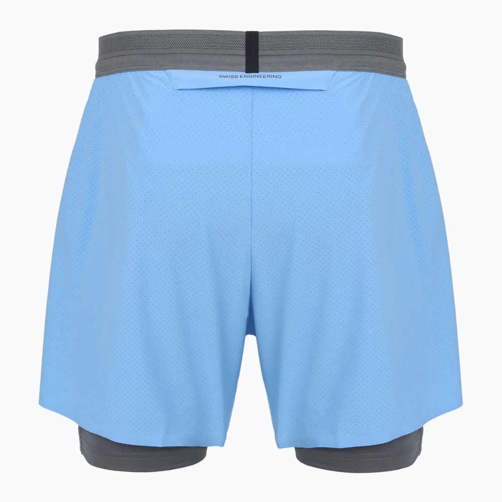 On Men's 5" Performance 2/1 Shorts - BlackToe Running#colour_gourami-rock