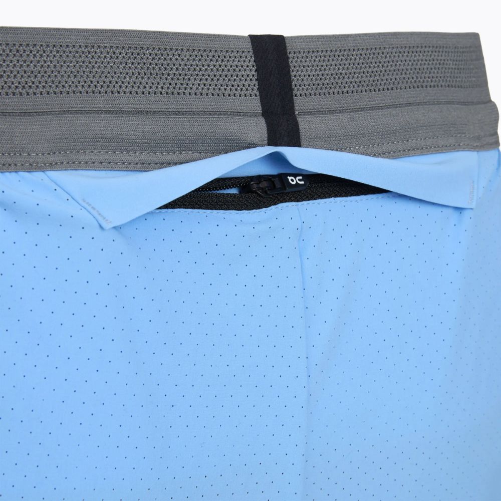 On Men's 5" Performance 2/1 Shorts - BlackToe Running#colour_gourami-rock