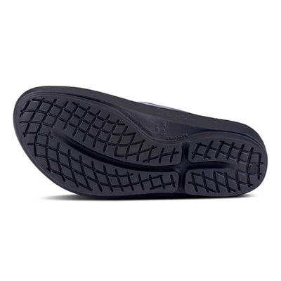 Oofos Women's OOlala Sandal - BlackToe Running#colour_atlantis