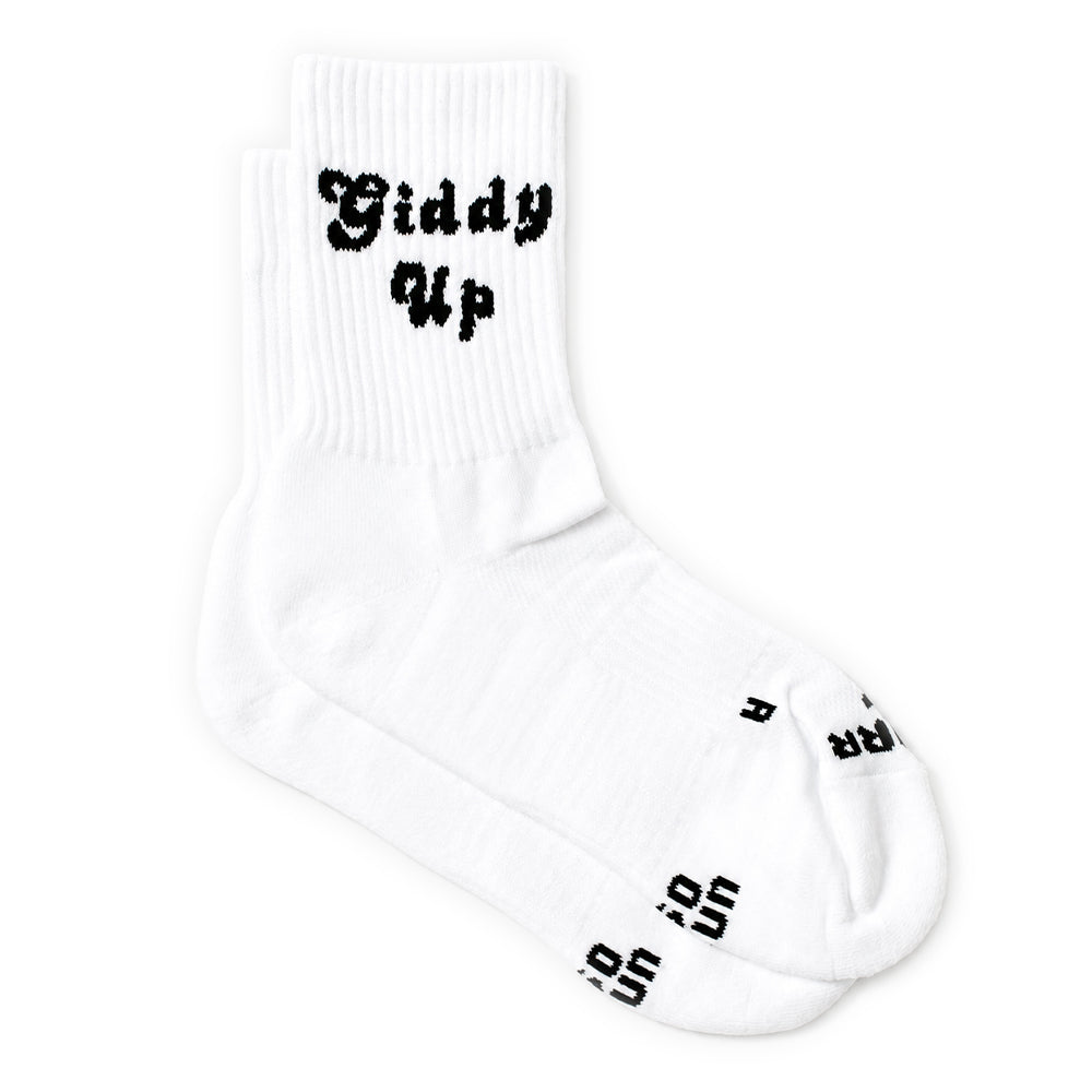 Pairr Giddy Up Comfort Performance Blend Quarter Sock 2-Pack - BlackToe Running#colour_giddy-up