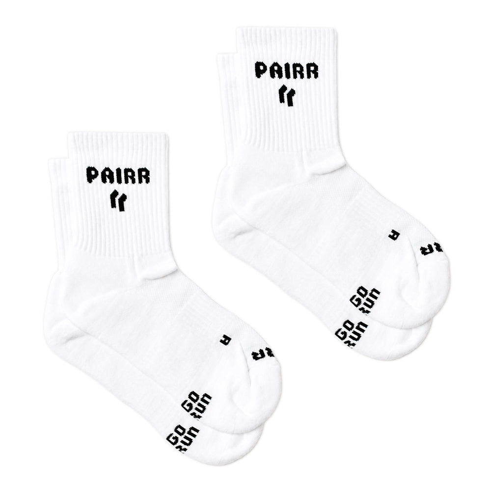 Pairr OG Comfort Performance Blend Quarter Sock 2-Pack - BlackToe Running#colour_og