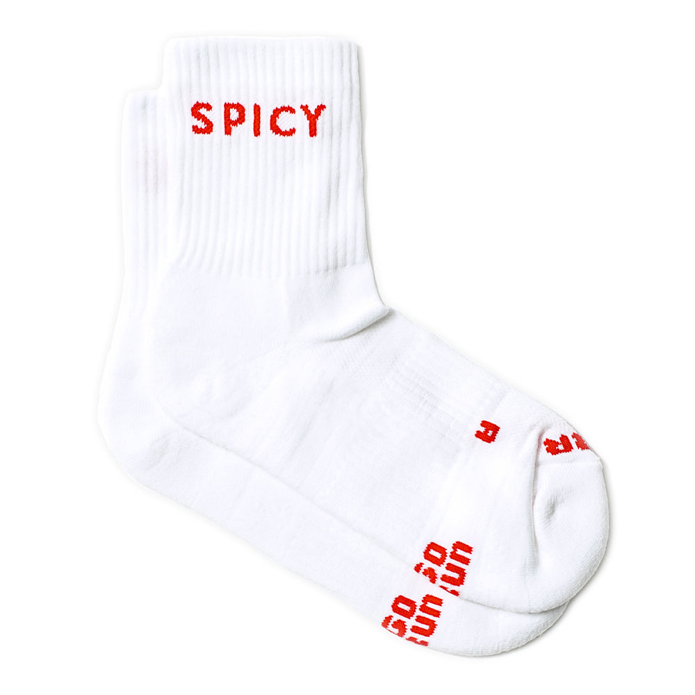 Pairr Spicy Comfort Performance Blend Quarter Sock 2-Pack - BlackToe Running#colour_spicy