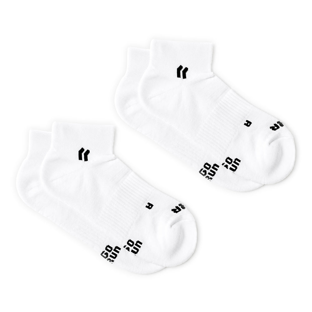 Pairr Stride Comfort Performance Blend Ankle Sock 2-Pack - BlackToe Running#colour_stride