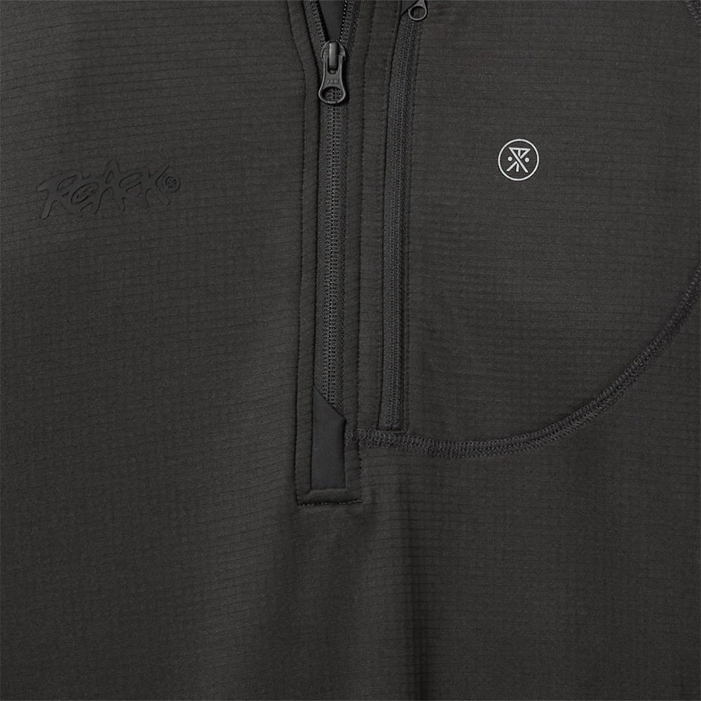 Roark Men's Grid Lock Fleece - BlackToe Running#colour_black
