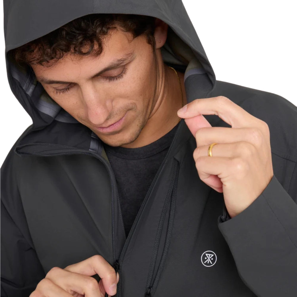 Roark Men's Shield Rain Jacket - BlackToe Running#colour_onyx