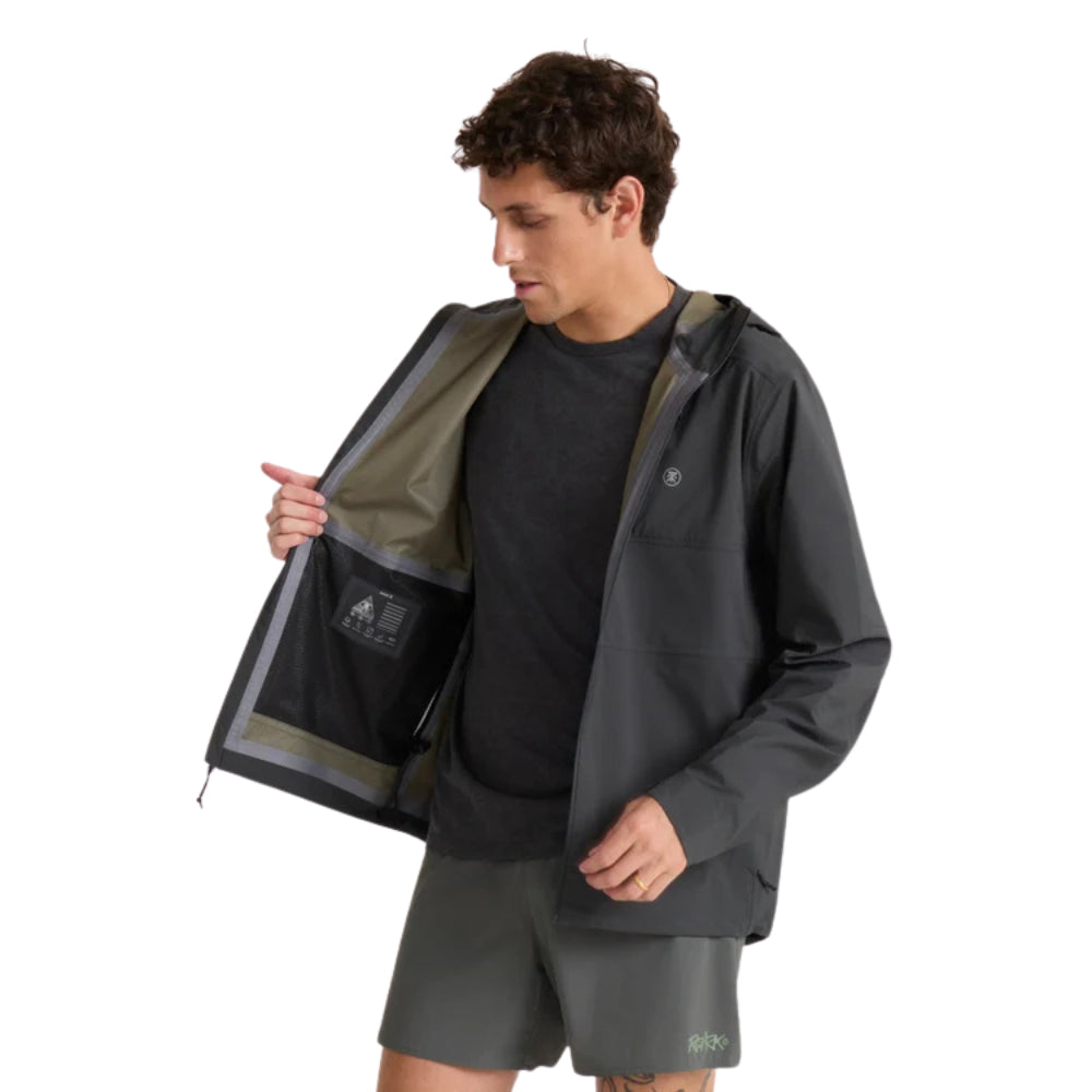 Roark Men's Shield Rain Jacket - BlackToe Running