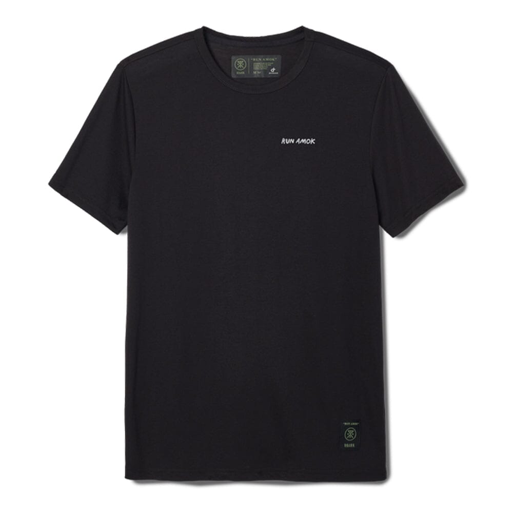 Roark Men's Mathis Core Short Sleeve - BlackToe Running#colour_black