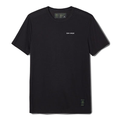 Roark Men's Mathis Core Short Sleeve - BlackToe Running#colour_black