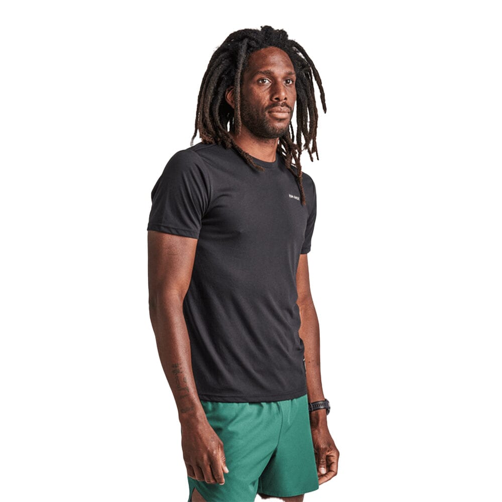 Roark Men's Mathis Core Short Sleeve - BlackToe Running#colour_black