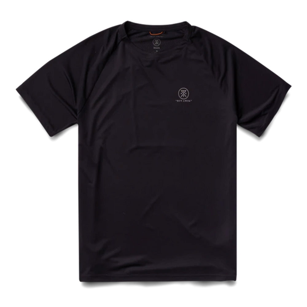 Roark Men's Alta Elite Short Sleeve Tee - BlackToe Running#colour_black