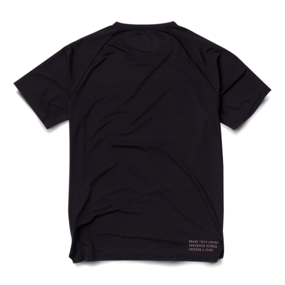 Roark Men's Alta Elite Short Sleeve Tee - BlackToe Running#colour_black