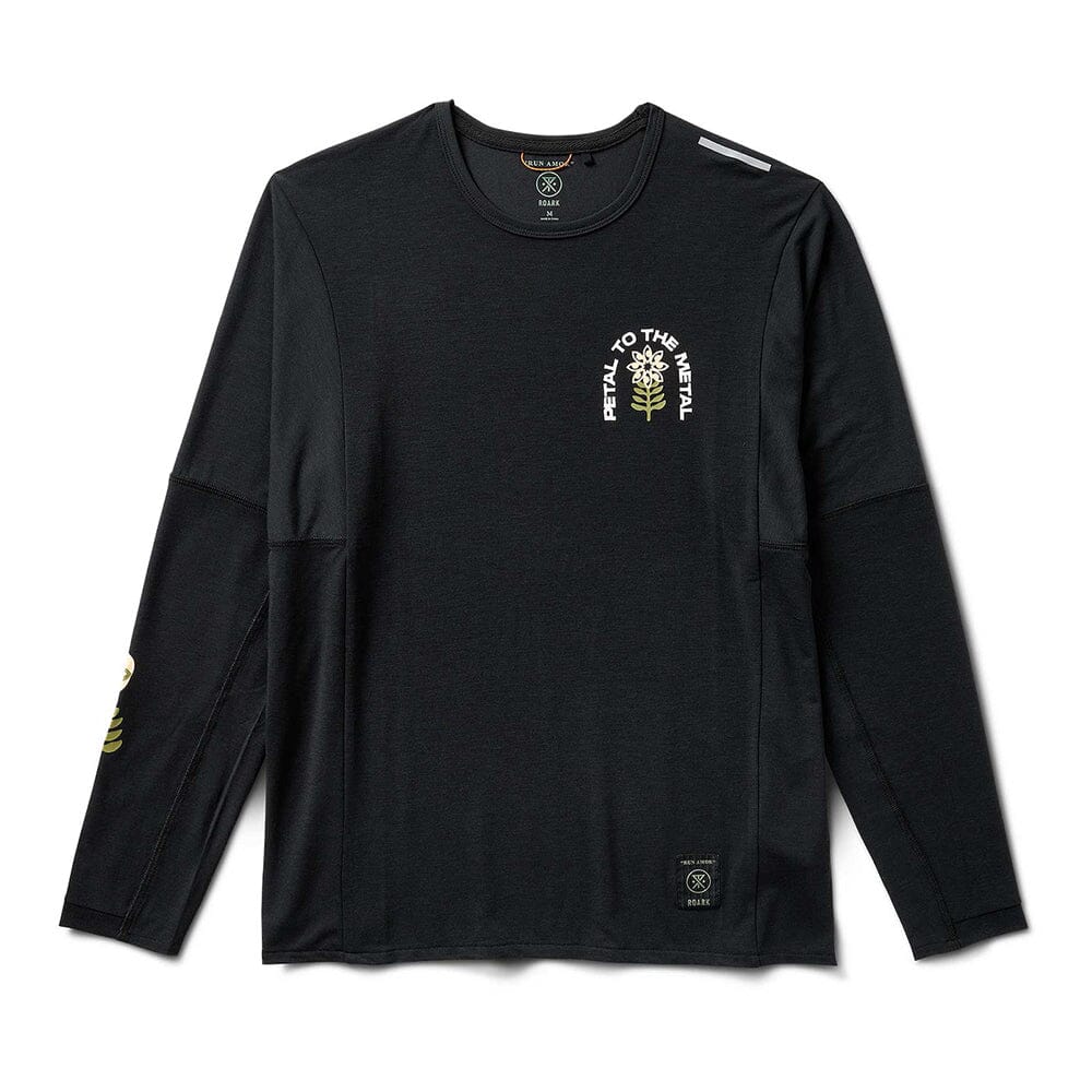 Roark Men's Millcreek Merino Long Sleeves - BlackToe Running#colour_black