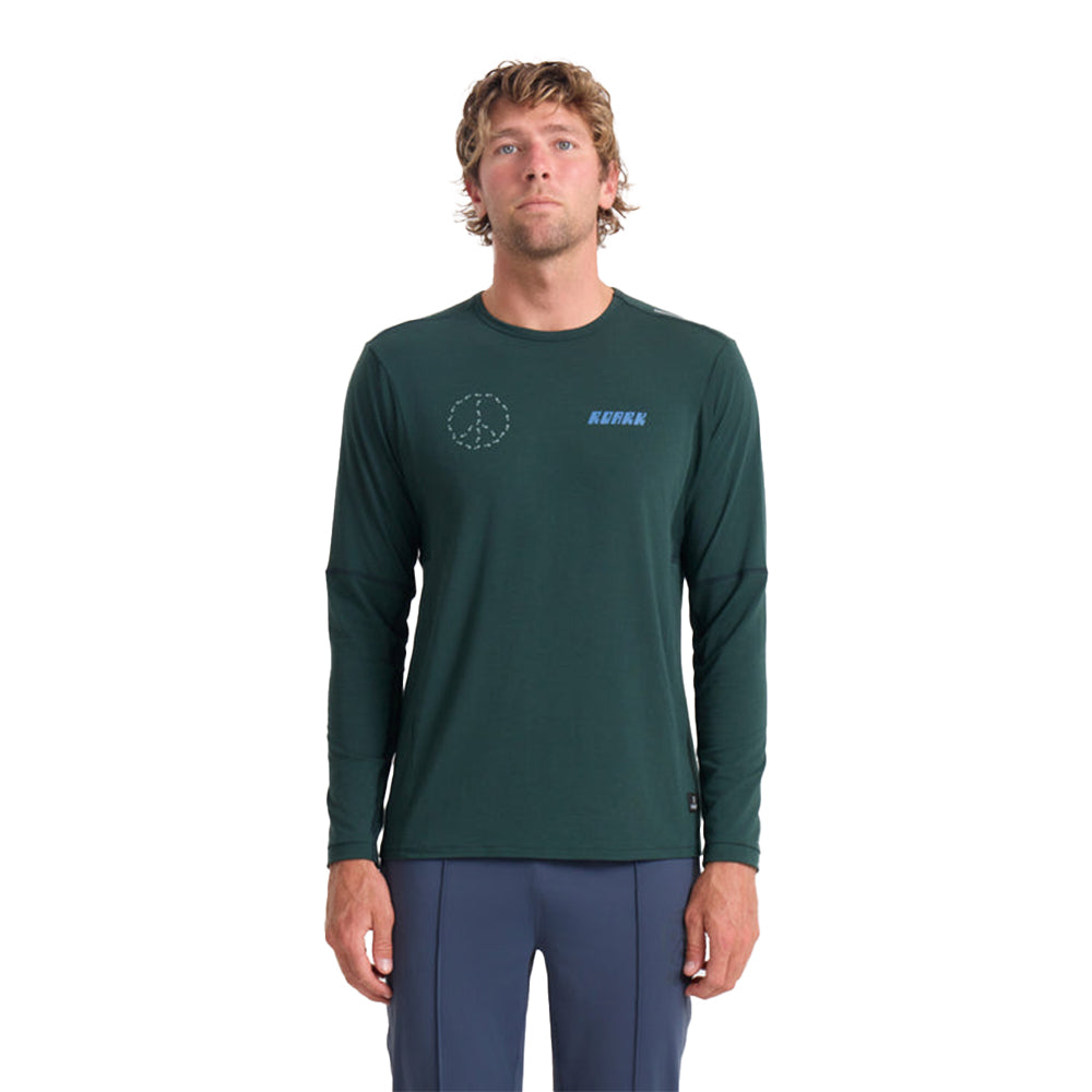 Roark Men's Millcreek Merino Long Sleeves - BlackToe Running#colour_dark-forest