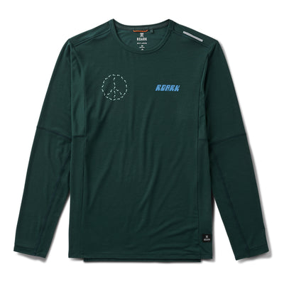 Roark Men's Millcreek Merino Long Sleeves - BlackToe Running#colour_dark-forest