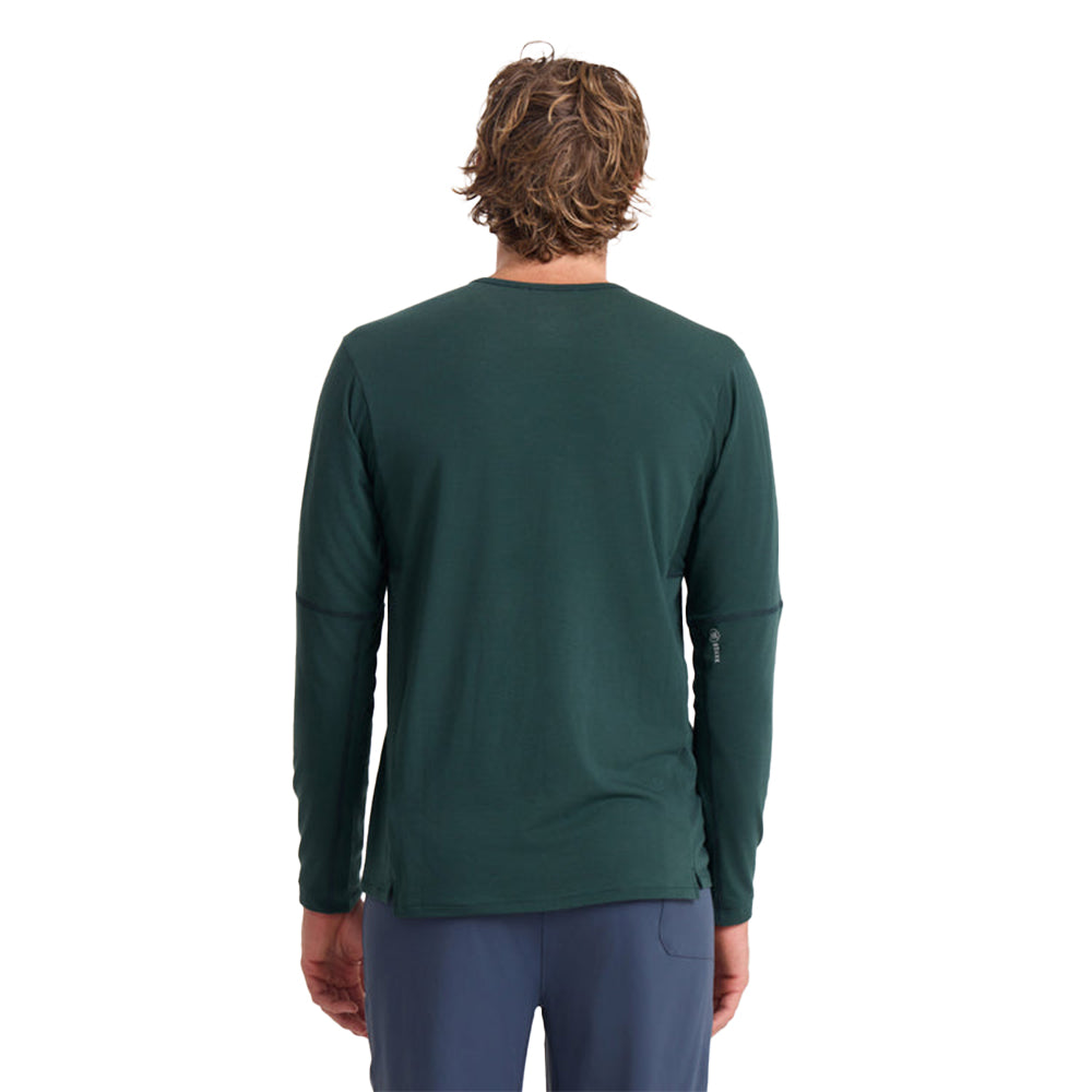 Roark Men's Millcreek Merino Long Sleeves - BlackToe Running#colour_dark-forest