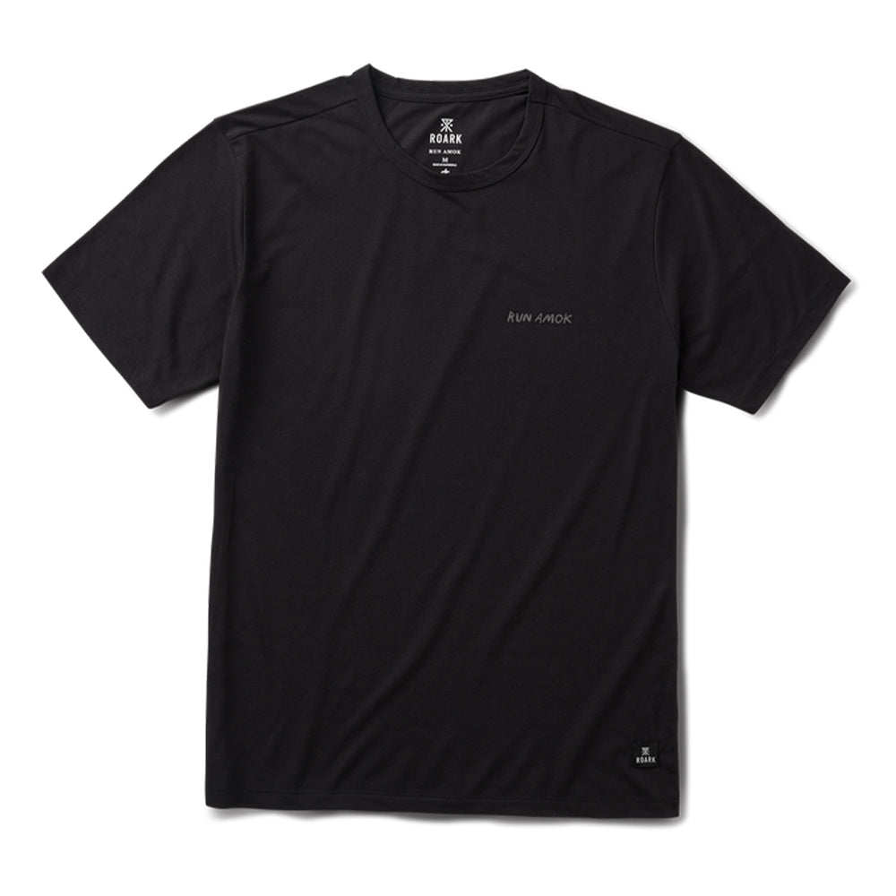 Roark Men's Mathis Short Sleeve Tee - BlackToe Running#colour_run-amok