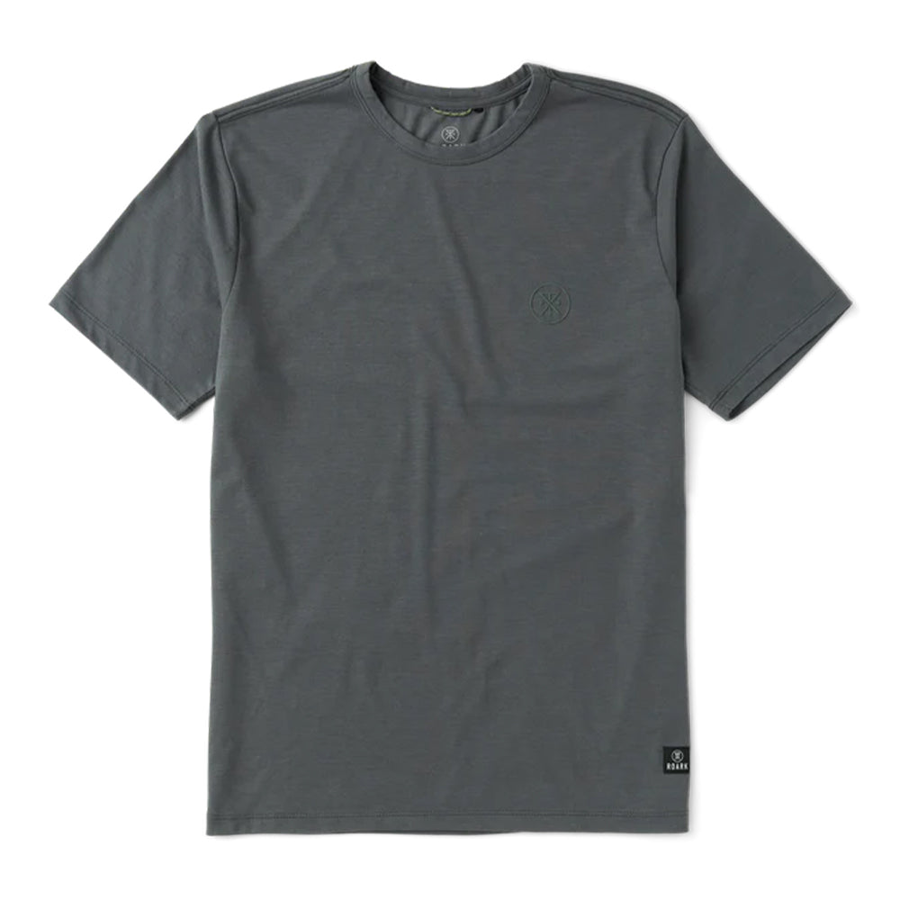 Roark Men's Mathis Short Sleeve Tee - BlackToe Running#colour_charcoal