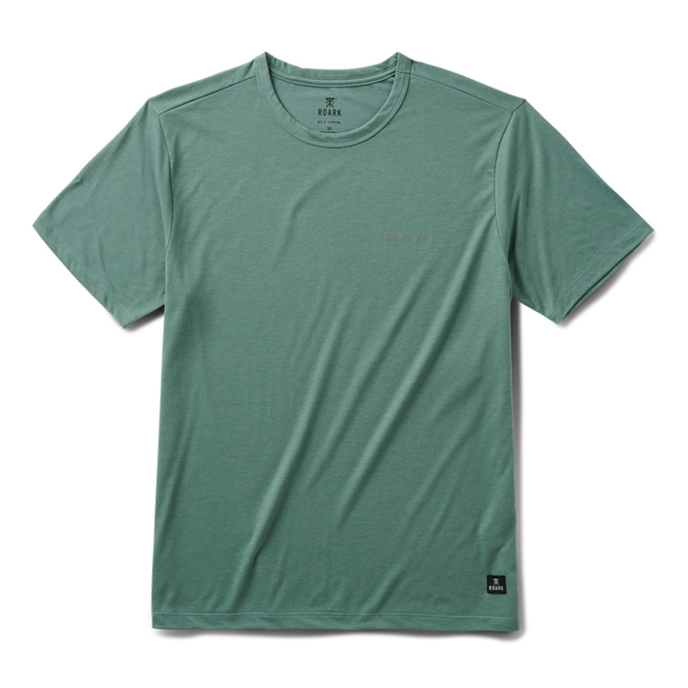 Roark Men's Mathis Short Sleeve Tee - BlackToe Running#colour_slate-green