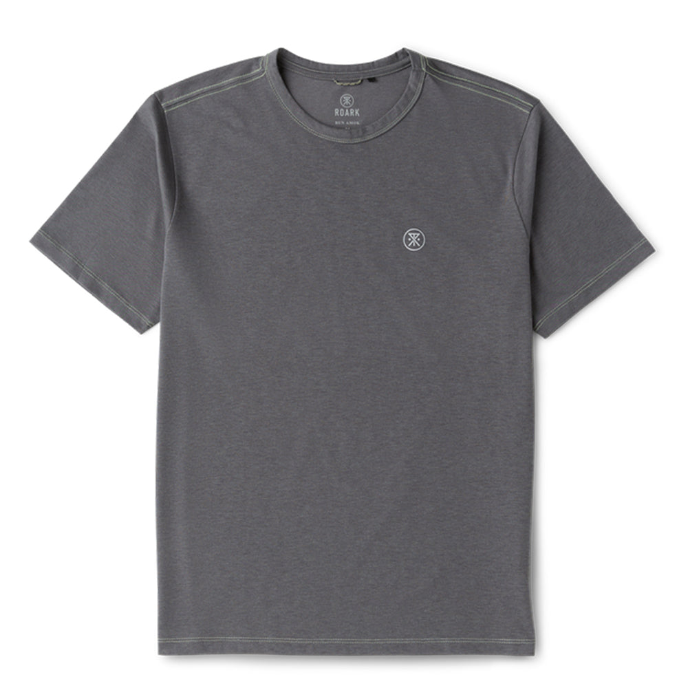 Roark Men's Mathis Active Core Tee - BlackToe Running#colour_charcoal