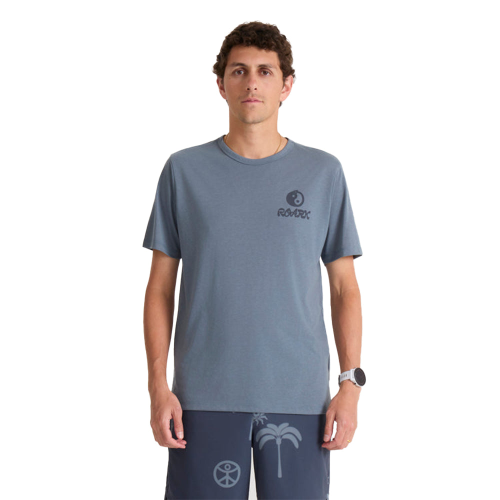 Roark Men's Mathis Active Graphic Tee - BlackToe Running#colour_slate