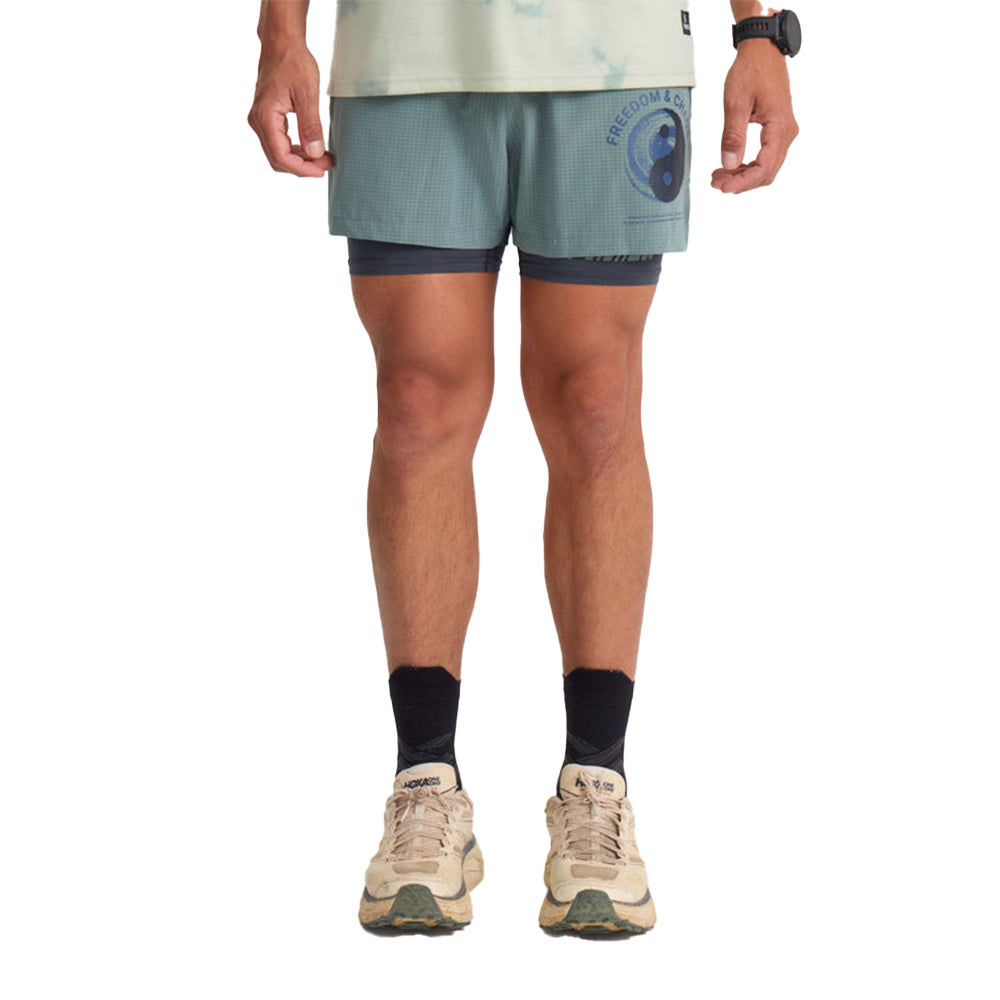 Roark Men's Bommer 3.5" Short - BlackToe Running#colour_slate-green