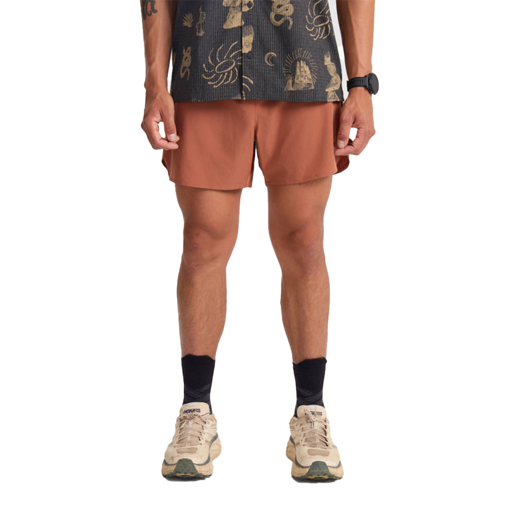 Roark Men's Baja 5" Short - BlackToe Running#colour_burnt-orange