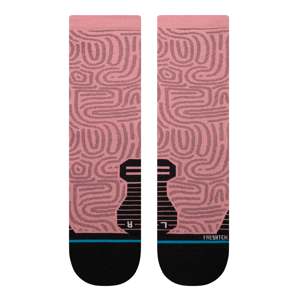Stance Unisex - Run Hieroflyphics - BlackToe Running#colour_dusty-rose