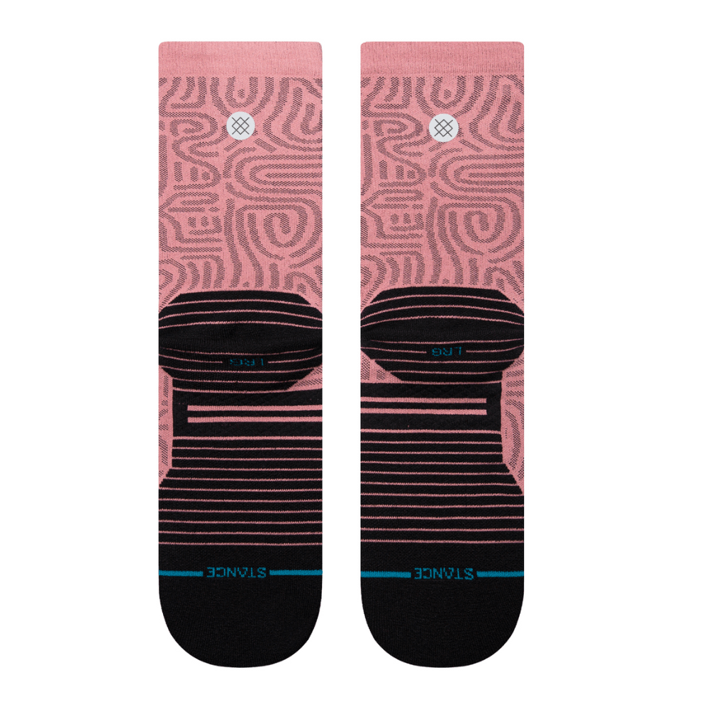 Stance Unisex - Run Hieroflyphics - BlackToe Running#colour_dusty-rose
