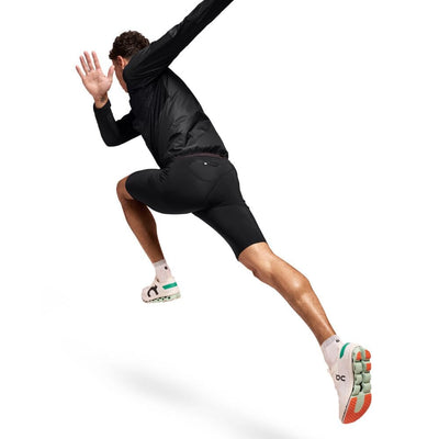 On Running Men's Race Tights Half - BlackToe Running#colour_black
