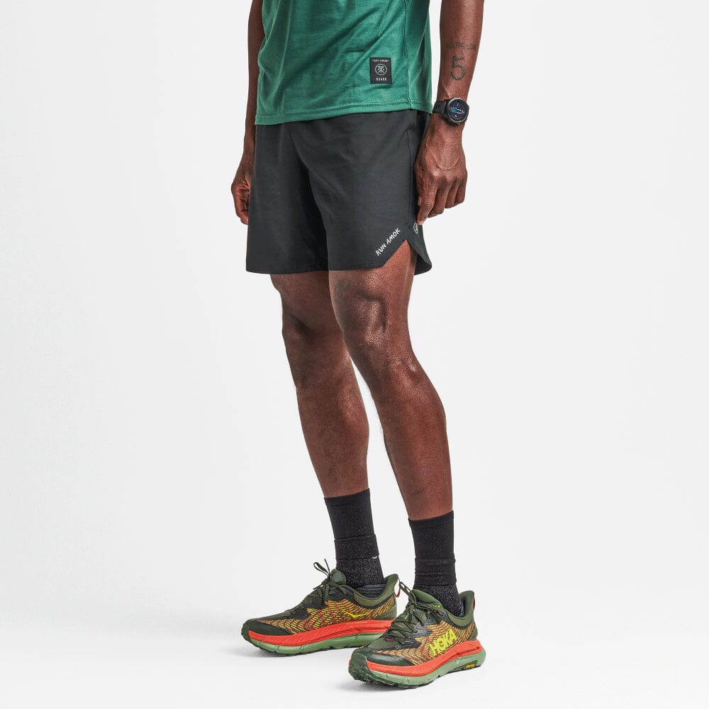 Roark Men's Baja 7" Short - BlackToe Running#colour_black
