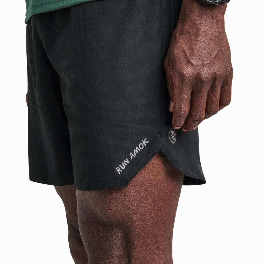 Roark Men's Baja 7" Short - BlackToe Running#colour_black