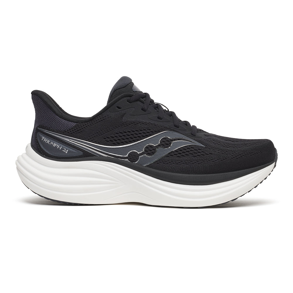 Saucony Men’s Triumph 24 - BlackToe Running#colour_black-silver