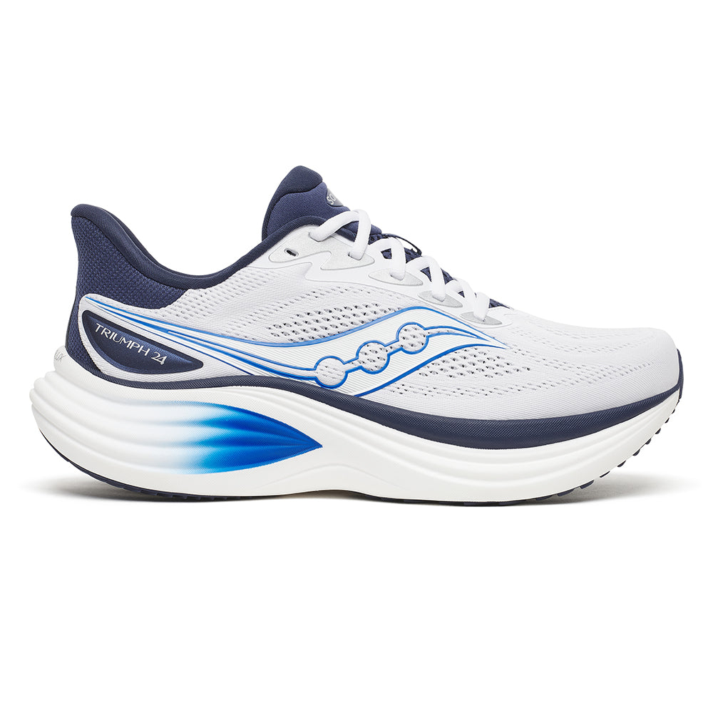 Saucony Men’s Triumph 24 - BlackToe Running#colour_white-naval