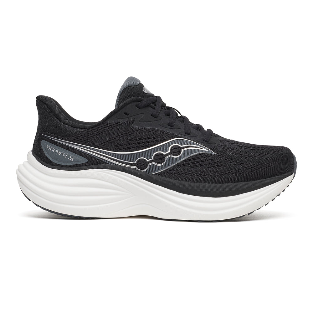 Saucony Women’s Triumph 24 - BlackToe Running#colour_black-silver