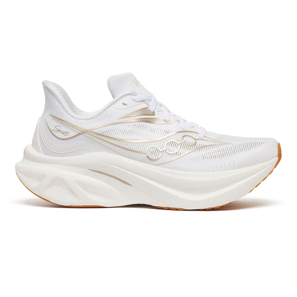 Saucony Women's Endorphin Speed 6 - BlackToe Running#colour_white-aureate
