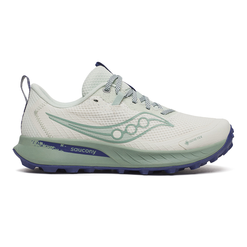 Saucony Women's Peregrine 15 GTX - BlackToe Running#colour_quartz-mist
