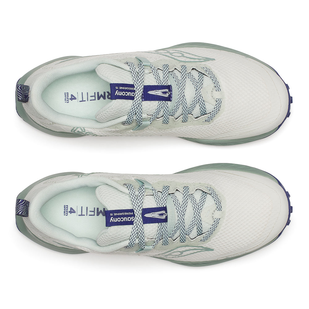 Saucony Women's Peregrine 15 GTX - BlackToe Running#colour_quartz-mist
