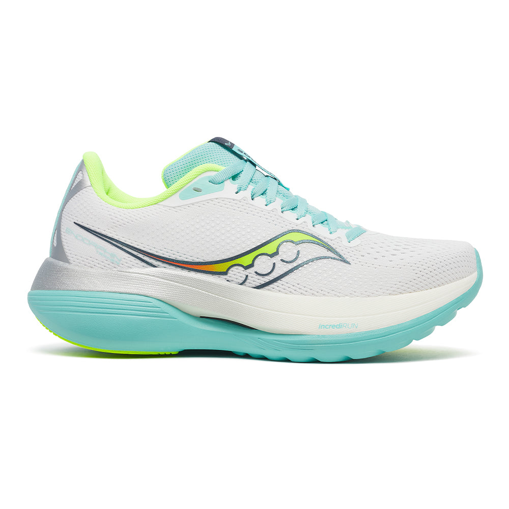 Saucony Women's Endorphin Trainer - BlackToe Running#colour_white-aqua