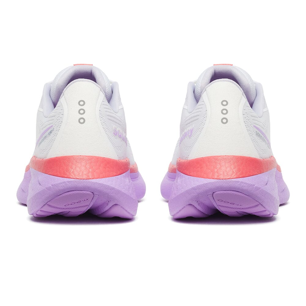 Saucony Women's Ride 18 - BlackToe Running#colour_white-coral