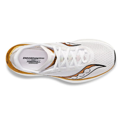 Saucony Men's Endorphin Pro 3 Men's Shoes - BlackToe Running#colour_white-gold