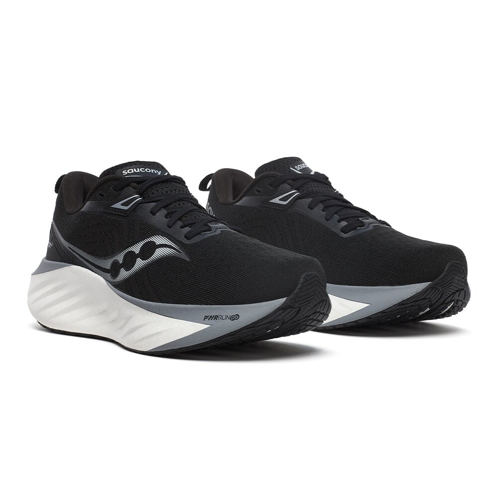 Saucony Women’s Triumph 22 - BlackToe Running#colour_black-white
