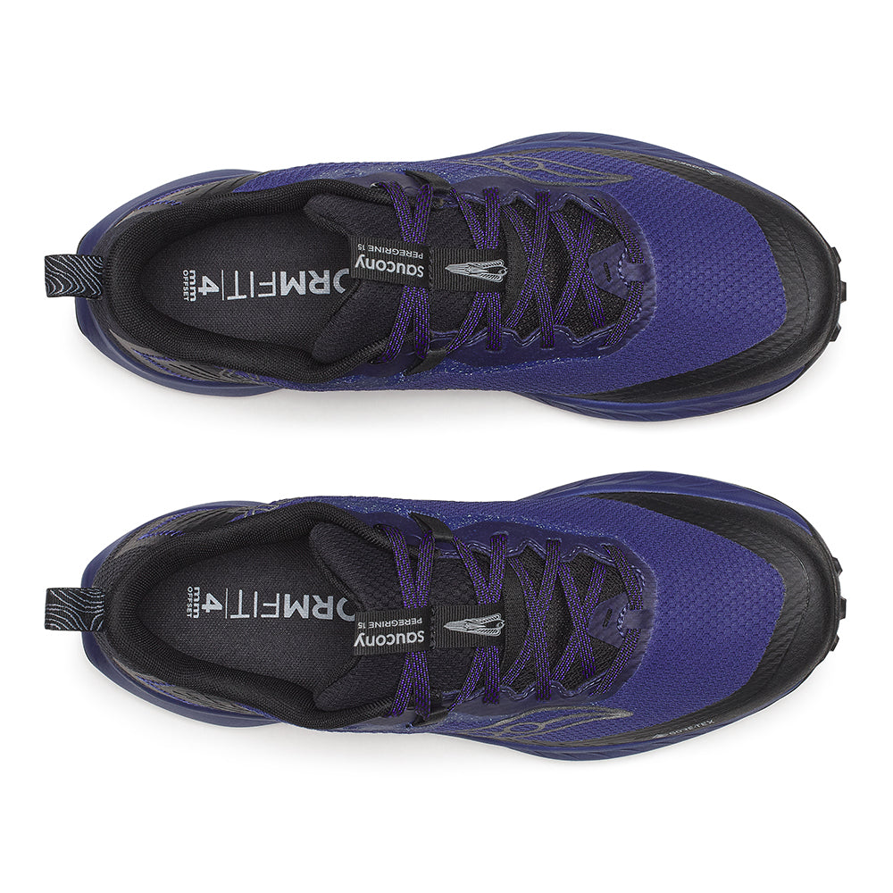 Saucony Men's Peregrine 15 GTX - BlackToe Running#colour_regal-black