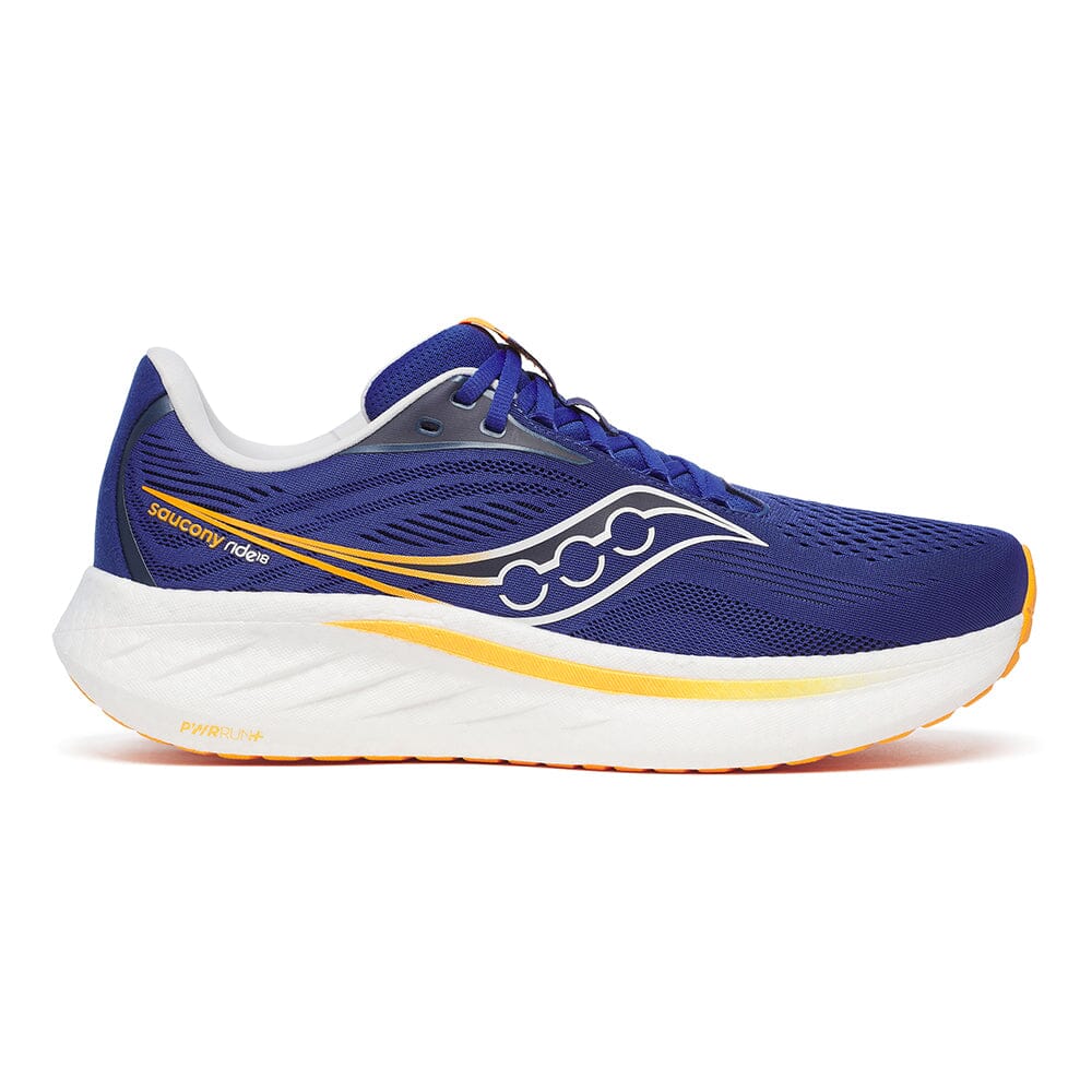 Saucony Men's Ride 18 - BlackToe Running#colour_azurite-peel