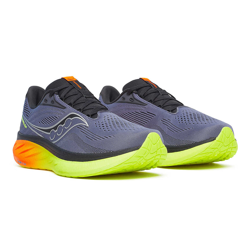 Saucony Men's Ride 18 - BlackToe Running#colour_shadow-vizi