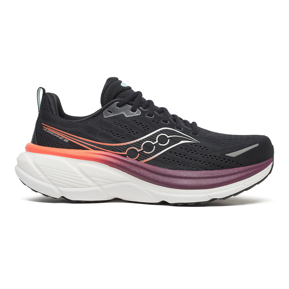 Saucony Men's Hurricane 25 - BlackToe Running#colour_black-crimson